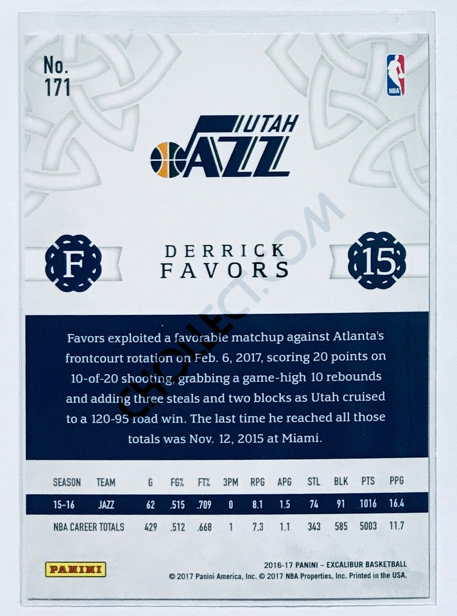 Derrick Favors - Utah Jazz 2016-17 Panini Excalibur #171