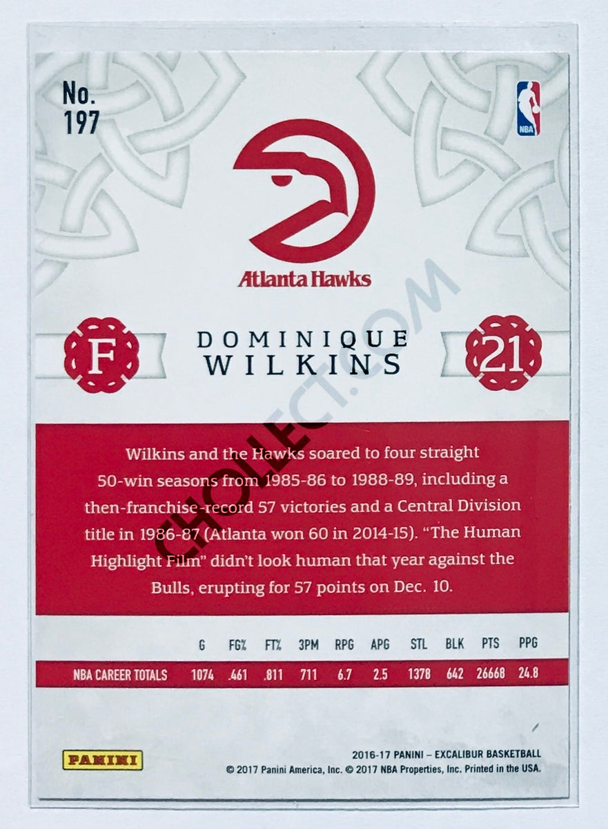 Dominique Wilkins - Atlanta Hawks 2016-17 Panini Excalibur #197