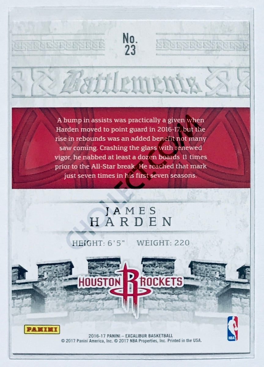 James Harden - Houston Rockets 2016-17 Panini Excalibur Battlements Insert #23