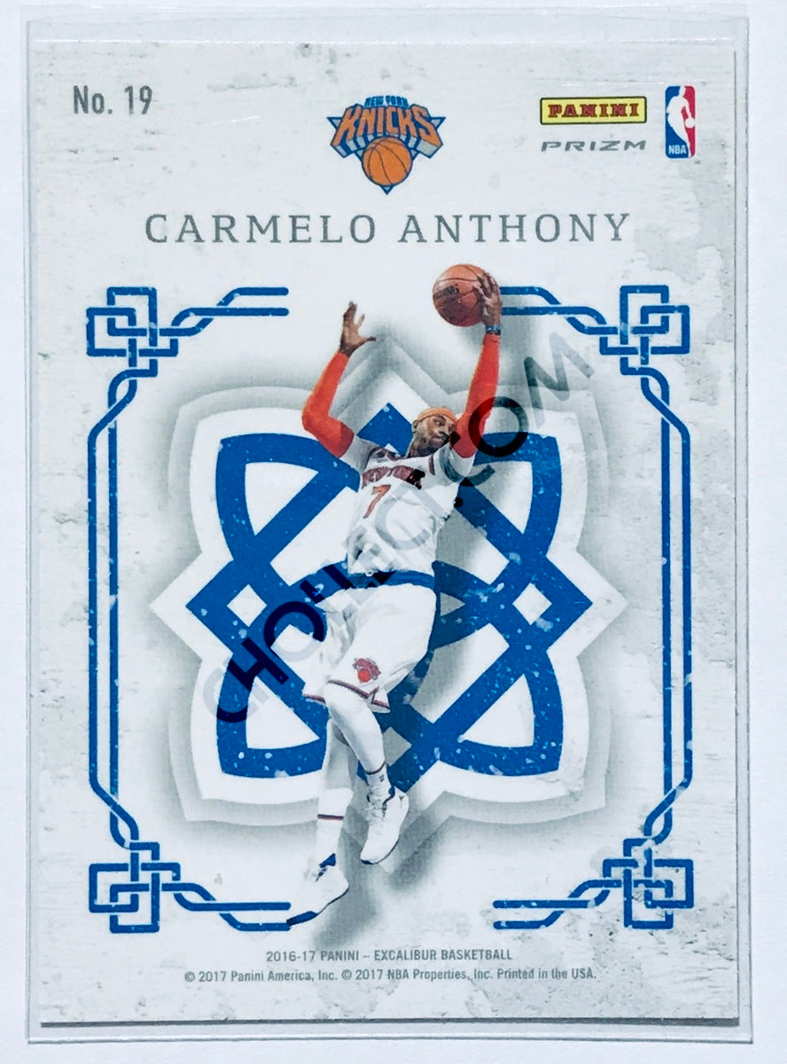 Carmelo Anthony - New York Knicks 2016-17 Panini Excalibur Crusade Insert #19