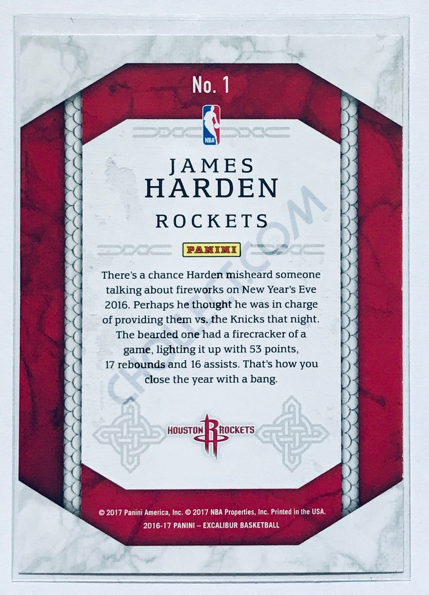 James Harden - Houston Rockets 2016-17 Panini Excalibur Run The Gauntlet Insert #1