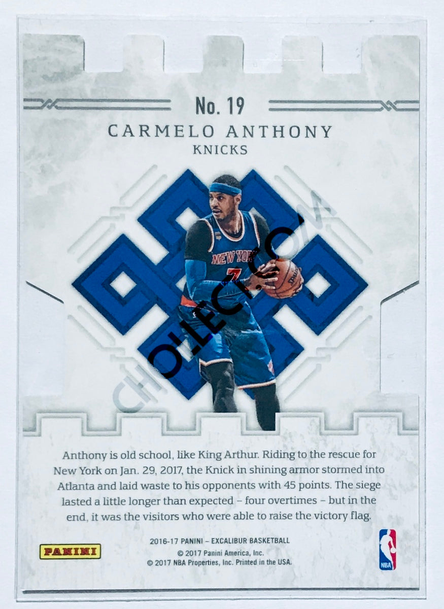Carmelo Anthony - New York Knicks 2016-17 Panini Excalibur Storm The Castle Insert #19