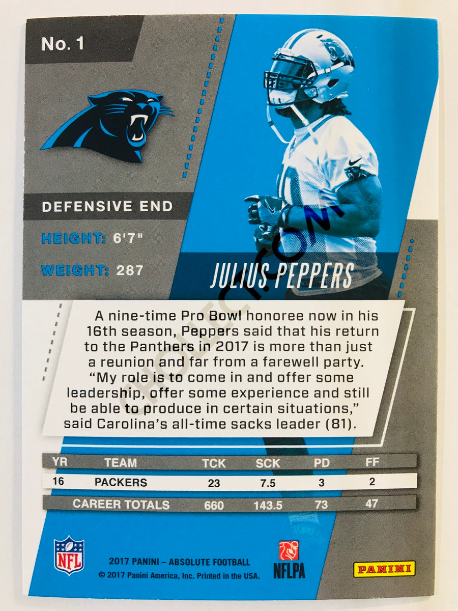 Julius Peppers - Carolina Panthers 2017-18 Panini Absolute #1