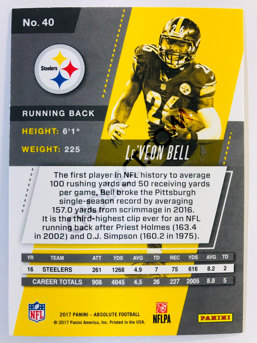 Le'Veon Bell - Pittsburgh Steelers 2017-18 Panini Absolute #40