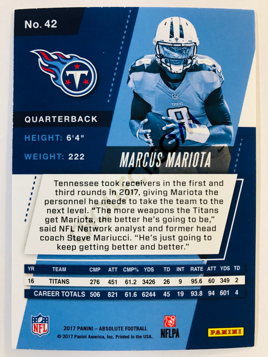 Marcus Mariota - Tennessee Titans 2017-18 Panini Absolute #42