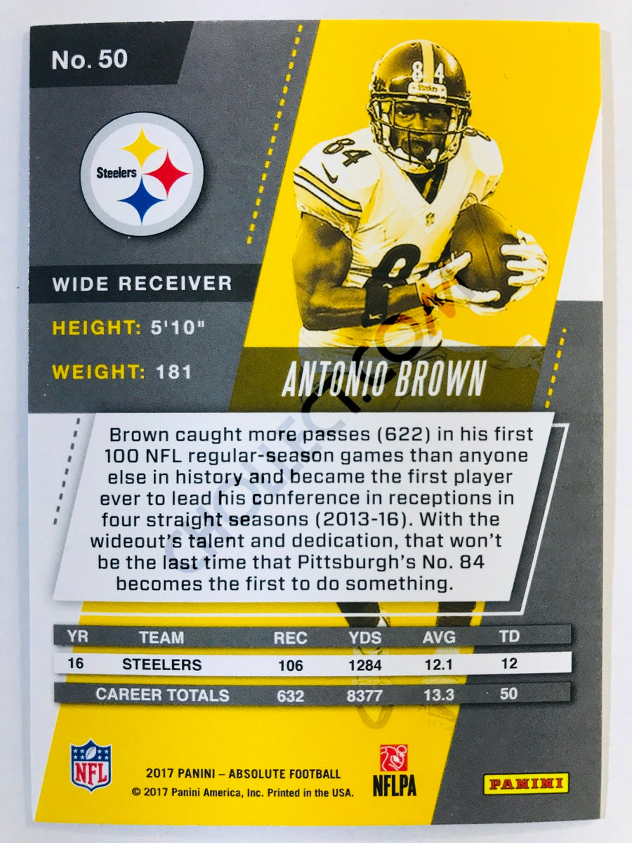 Antonio Brown - Pittsburgh Steelers 2017-18 Panini Absolute #50