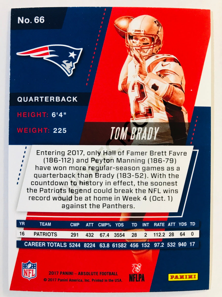 Tom Brady - New England Patriots 2017-18 Panini Absolute #66