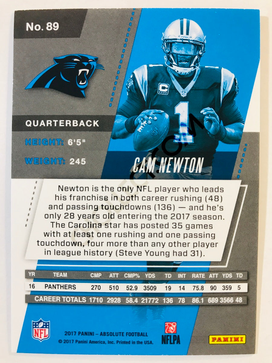 Cam Newton - Carolina Panthers 2017-18 Panini Absolute #89