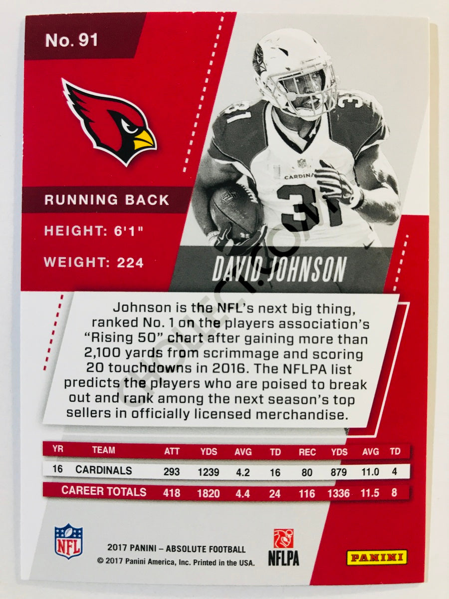 David Johnson - Arizona Cardinals 2017-18 Panini Absolute #91