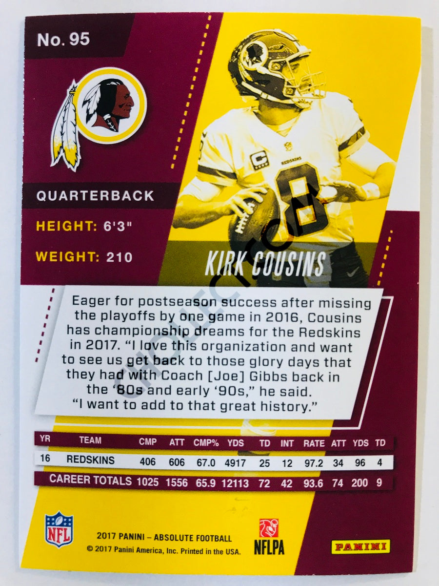 Kirk Cousins - Washington Redskins 2017-18 Panini Absolute #95