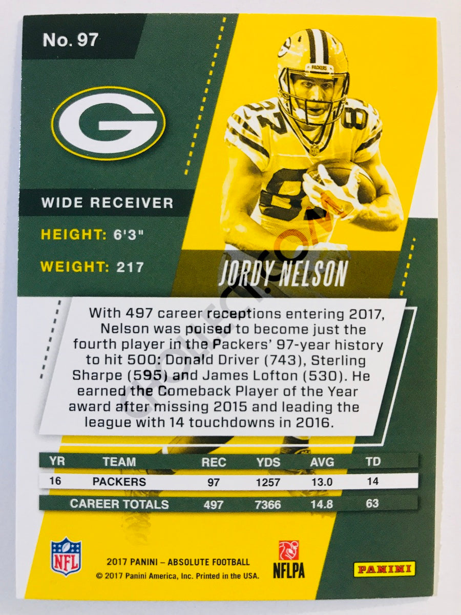 Jordy Nelson - Green Bay Packers 2017-18 Panini Absolute #97