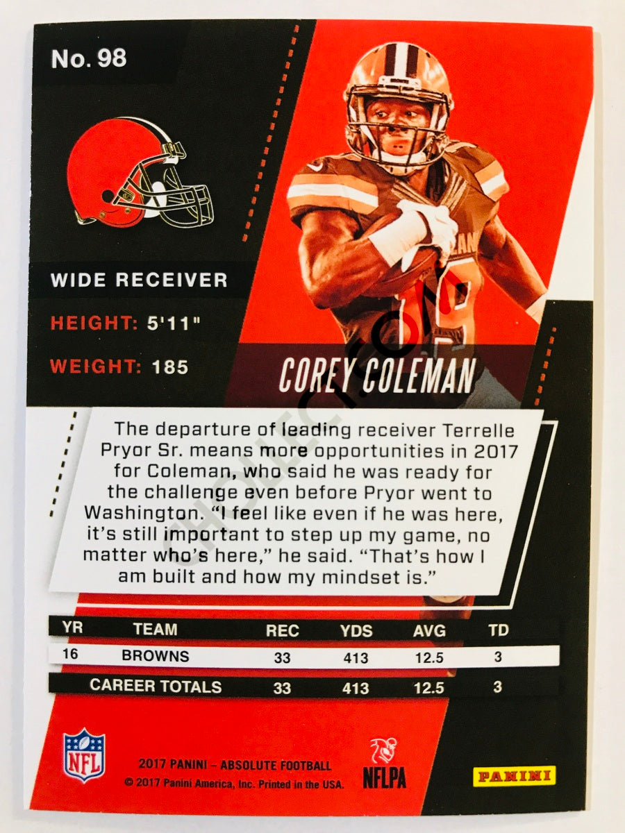 Corey Coleman - Cleveland Browns 2017-18 Panini Absolute #98