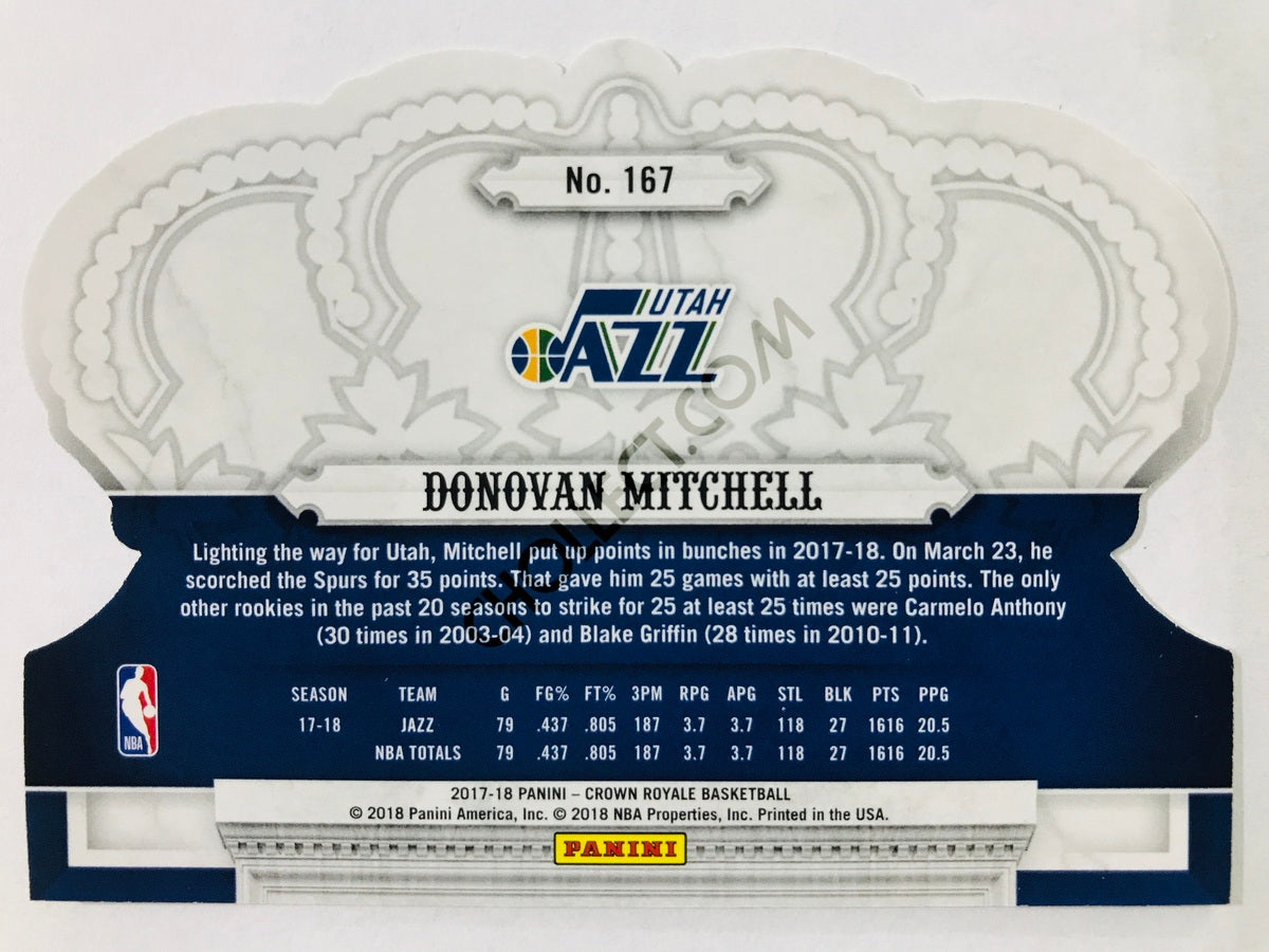 Donovan Mitchell - Utah Jazz 2017-18 Panini Crown Royale RC Rookie #167