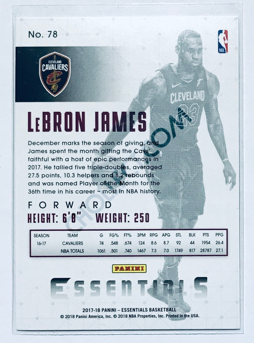 LeBron James - Cleveland Cavaliers 2017-18 Panini Essentials #78