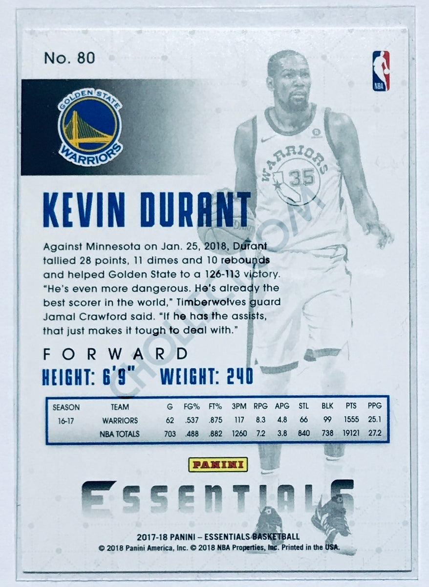 Kevin Durant - Golden State Warriors 2017-18 Panini Essentials #80