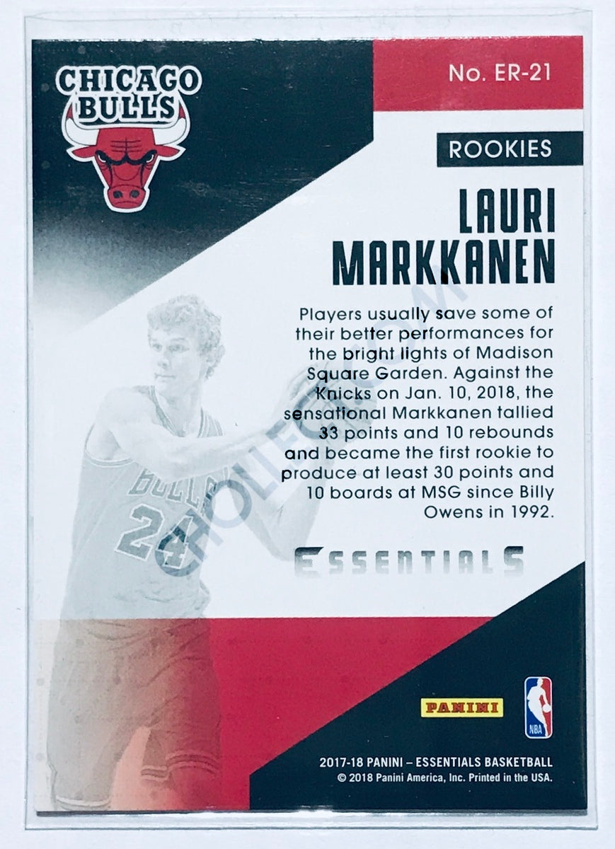Lauri Markkanen - Chicago Bulls 2017-18 Panini Essentials Rookies #21