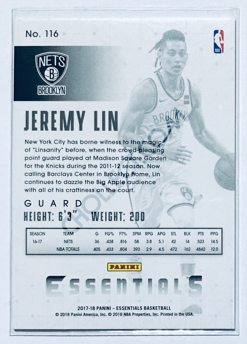 Jeremy Lin - Brooklyn Nets 2017-18 Panini Essentials Spiral Parallel #116