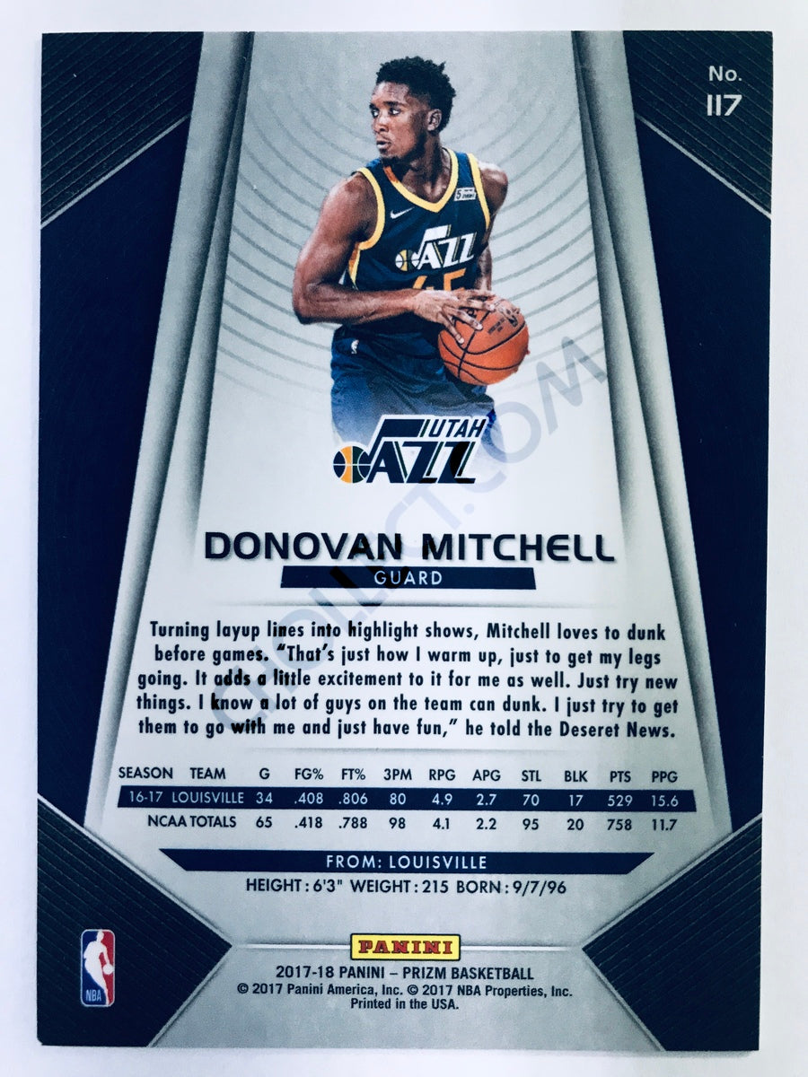 Donovan Mitchell - Utah Jazz 2017-18 Panini Prizm RC Rookie #117