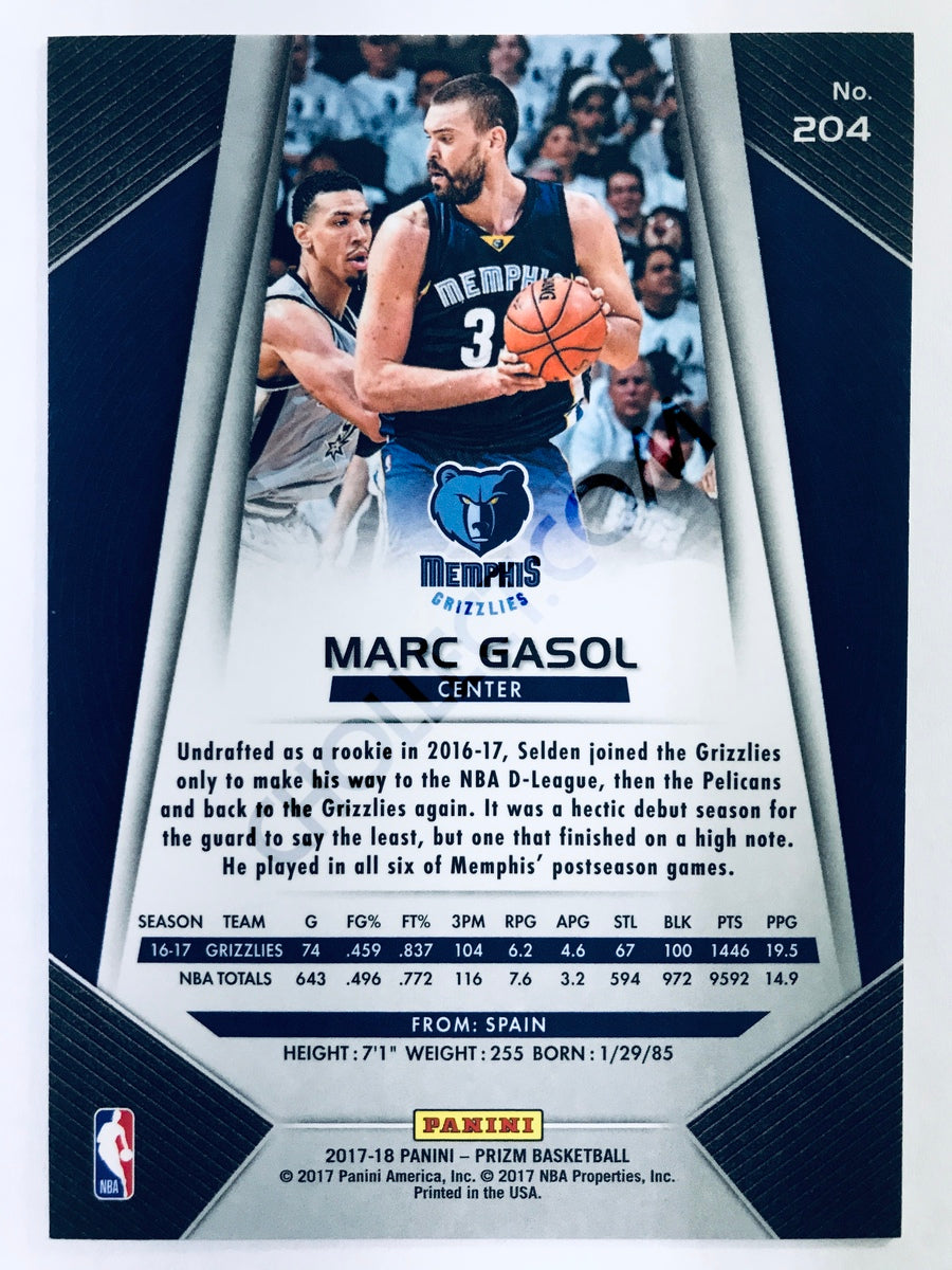 Marc Gasol - Memphis Grizzlies 2017-18 Panini Prizm #204