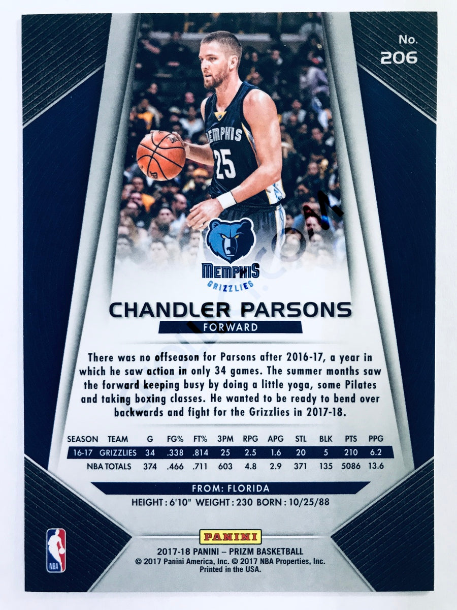 Chandler Parsons - Memphis Grizzlies 2017-18 Panini Prizm #206
