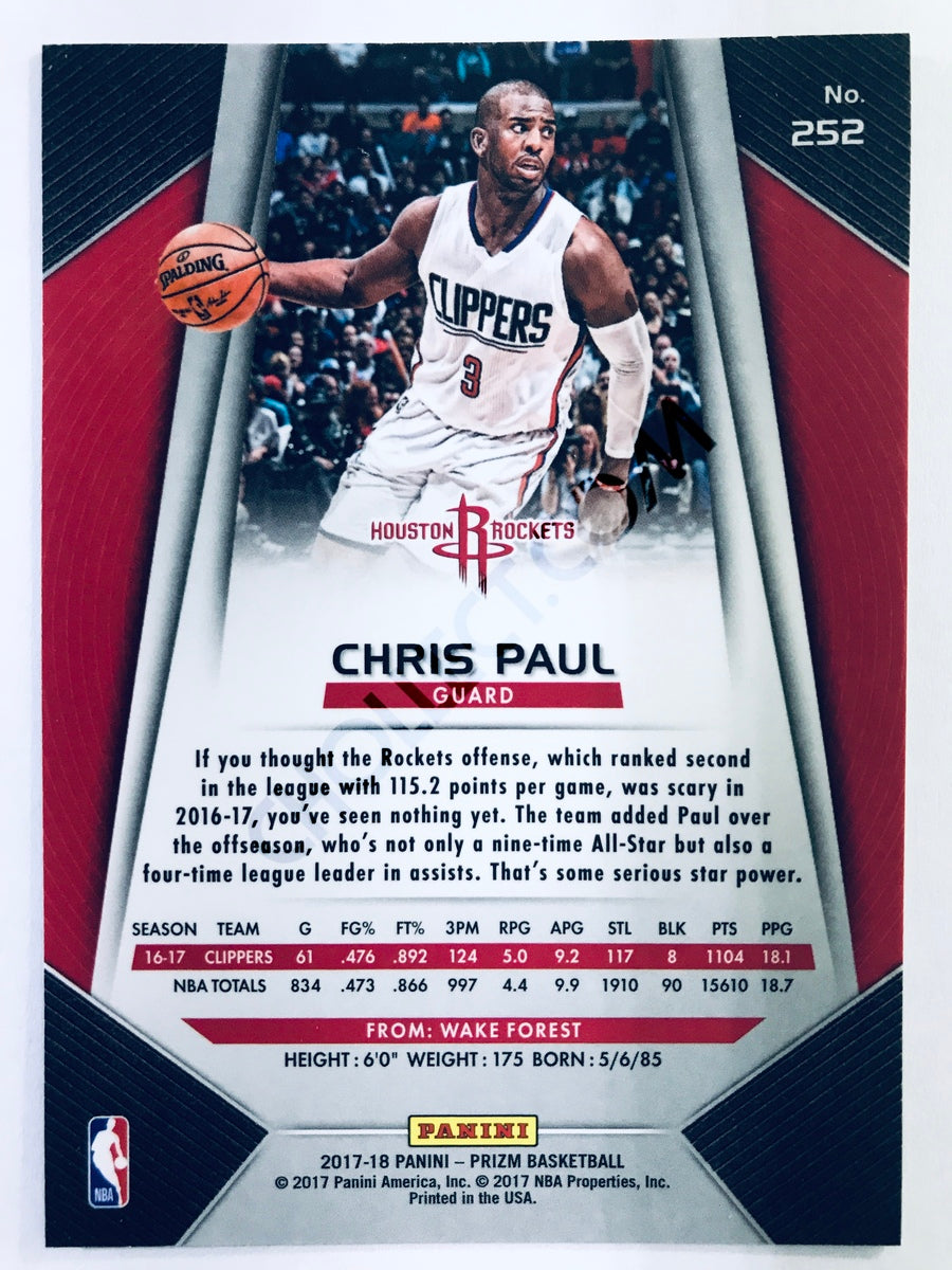 Chris Paul - Houston Rockets 2017-18 Panini Prizm #252