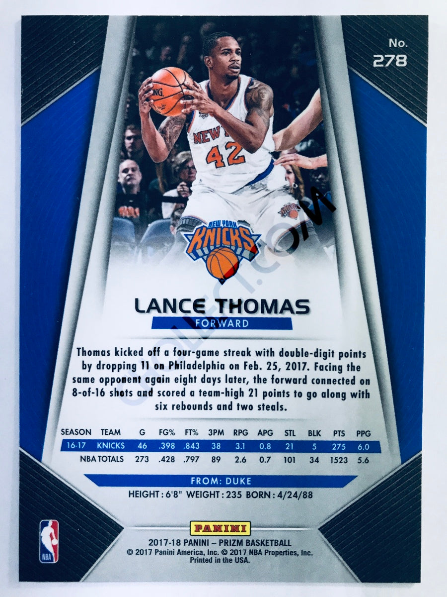 Lance Thomas - New York Knicks 2017-18 Panini Prizm #278