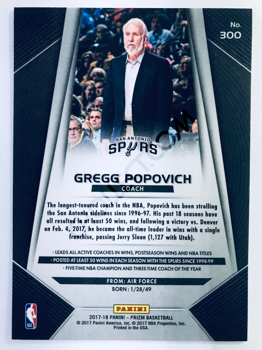 Gregg Popovich - San Antonio Spurs 2017-18 Panini Prizm #300