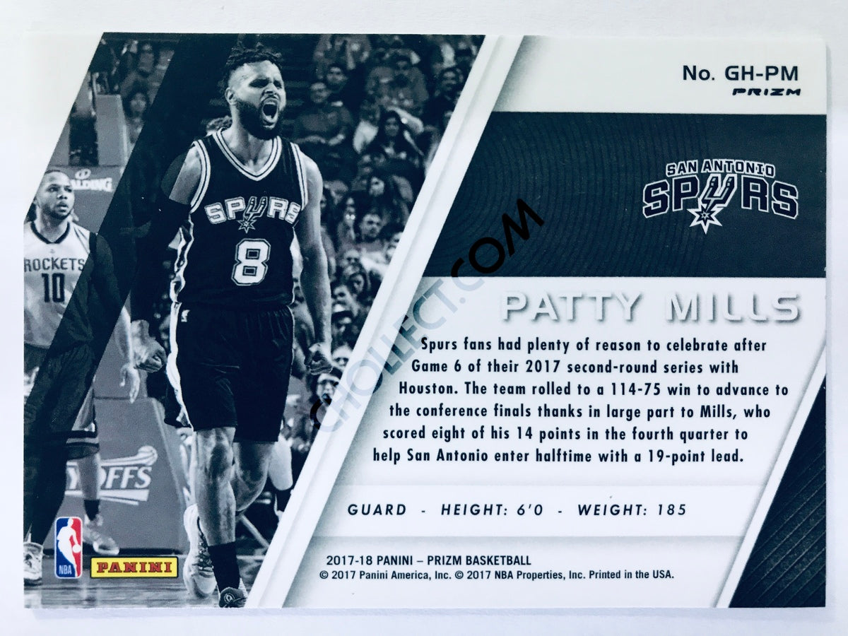 Patty Mills - San Antonio Spurs 2017-18 Panini Prizm GH-PM Get Hyped! Fast Break Parallel