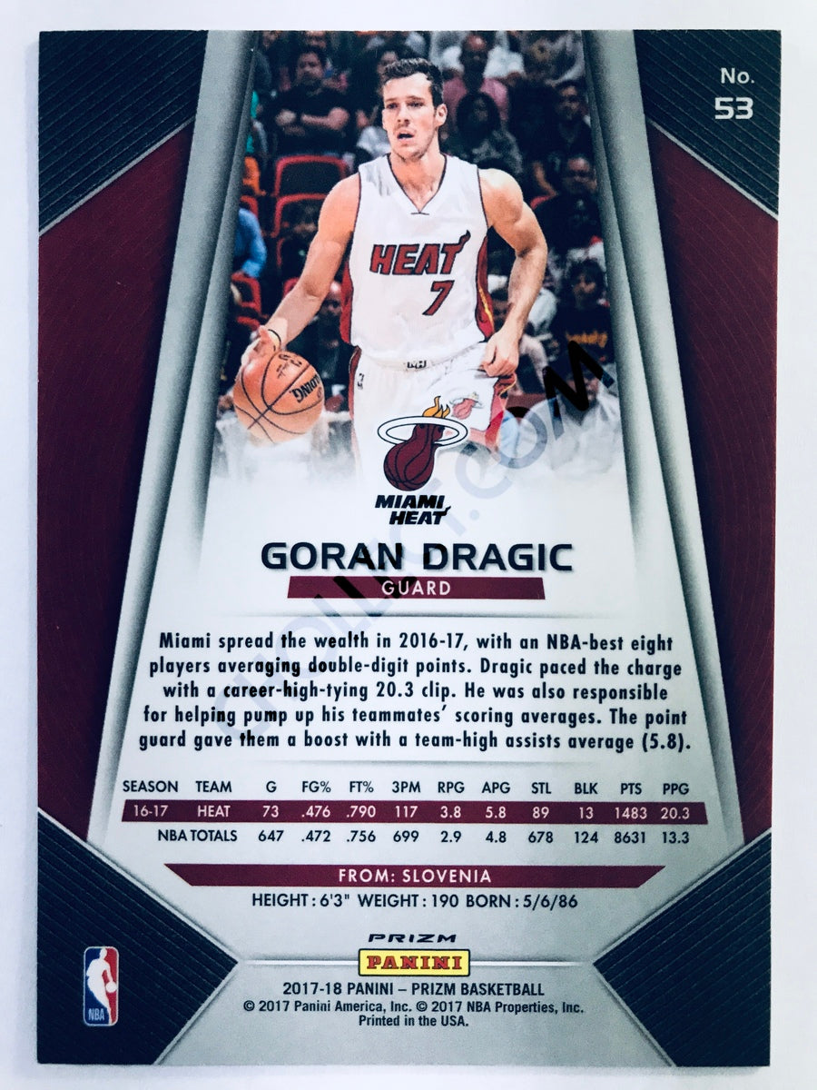 Goran Dragic - Miami Heat 2017-18 Panini Prizm #53 Fast Break Base Parallel