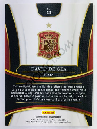 David de Gea - Spain 2017-18 Panini Select #12