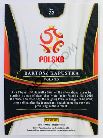 Bartosz Kapustka - Poland 2017-18 Panini Select #22