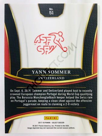 Yann Sommer - Switzerland 2017-18 Panini Select #51