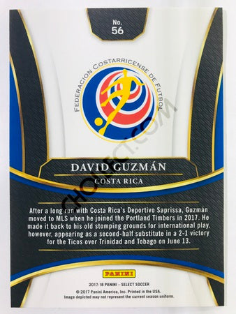 David Guzman - Costa Rica 2017-18 Panini Select #56