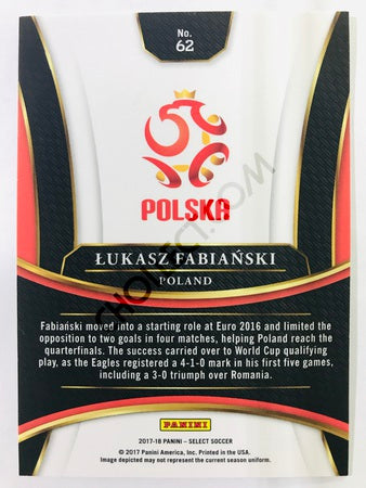 Lukasz Fabianski - Poland 2017-18 Panini Select #62