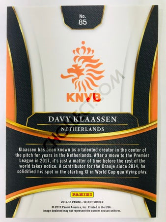 Davy Klaassen - Netherlands 2017-18 Panini Select #85