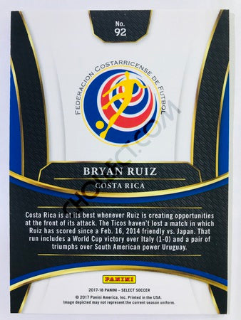 Bryan Ruiz - Costa Rica 2017-18 Panini Select #92