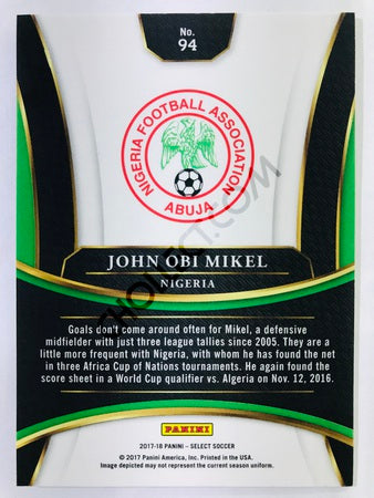 John Obi Mikel - Nigeria 2017-18 Panini Select #94