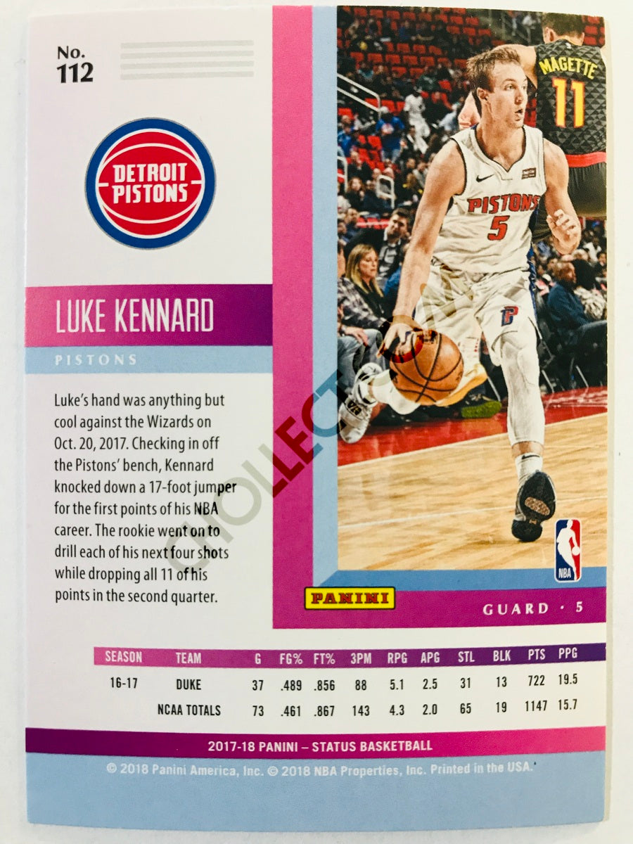 Luke Kennard - Detroit Pistons 2017-18 Panini Status RC Rookie #112