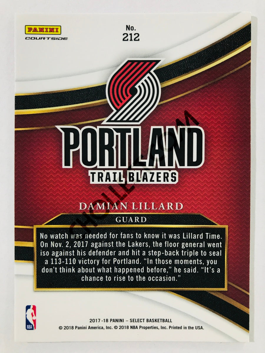 Damian Lillard - Portland Trail Blazers 2017-18 Panini Select Courtside #212