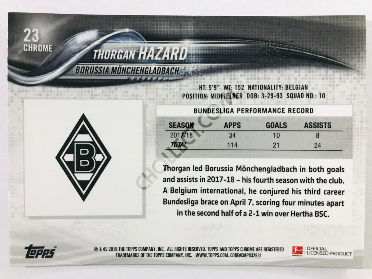 Thorgan Hazard - Borussia Monchengladbach 2018-19 Topps Chrome Bundesliga #23