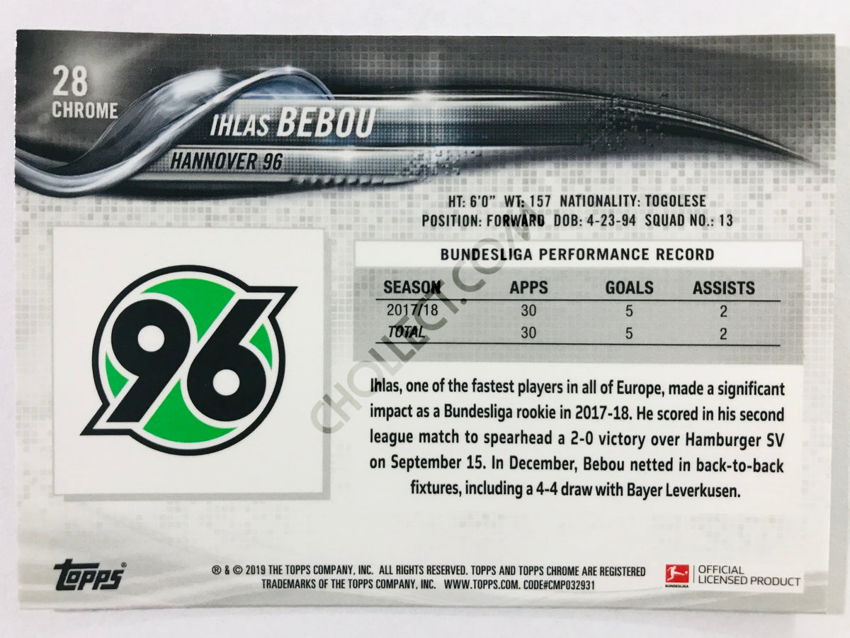 Ihlas Bebou - Hannover 96 2018-19 Topps Chrome Bundesliga #28