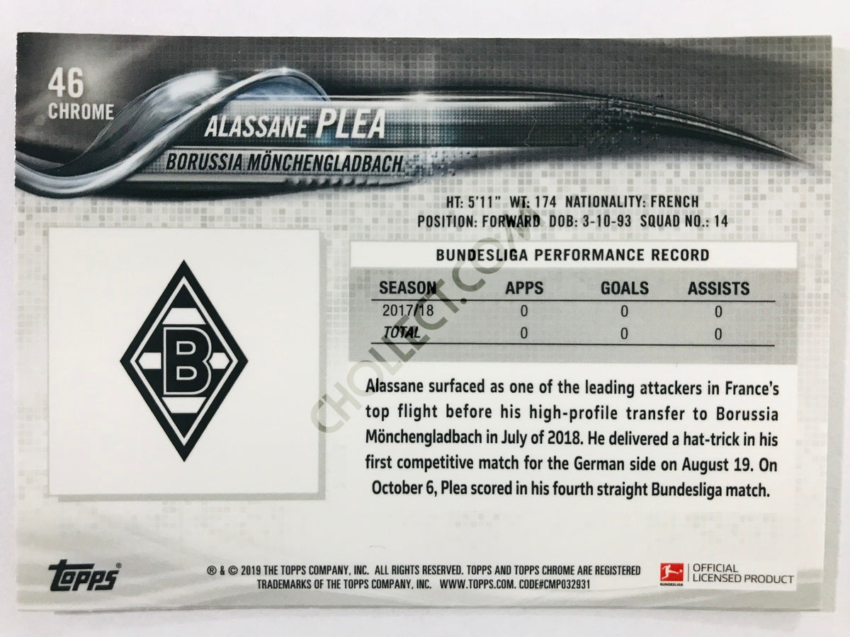 Alassane Plea - Borussia Monchengladbach 2018-19 Topps Chrome Bundesliga #46