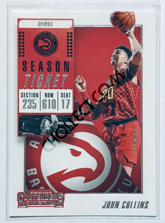 John Collins - Atlanta Hawks 2018-19 Panini Contenders #12