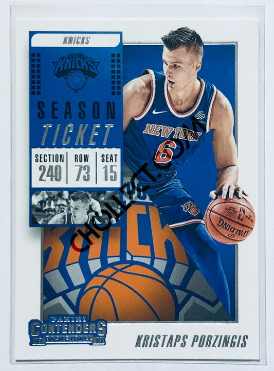 Kristaps Porzingis - New York Knicks 2018-19 Panini Contenders #13