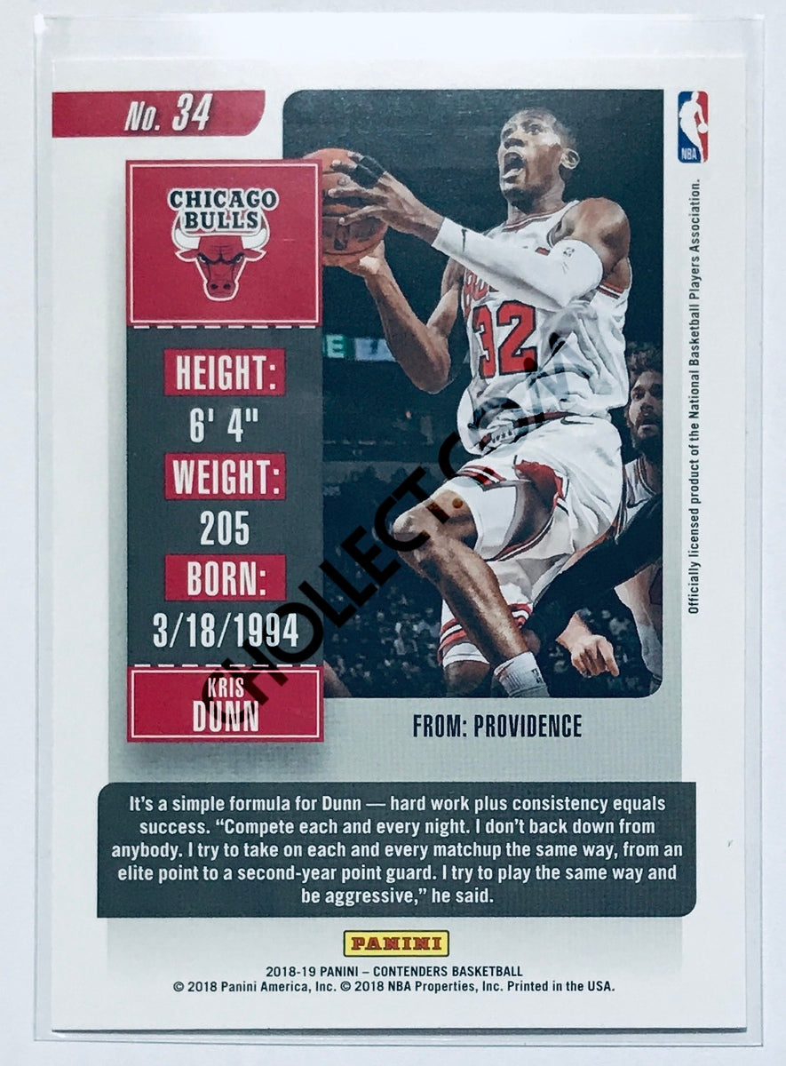 Kris Dunn – Chicago Bulls 2018-19 Panini Contenders #34