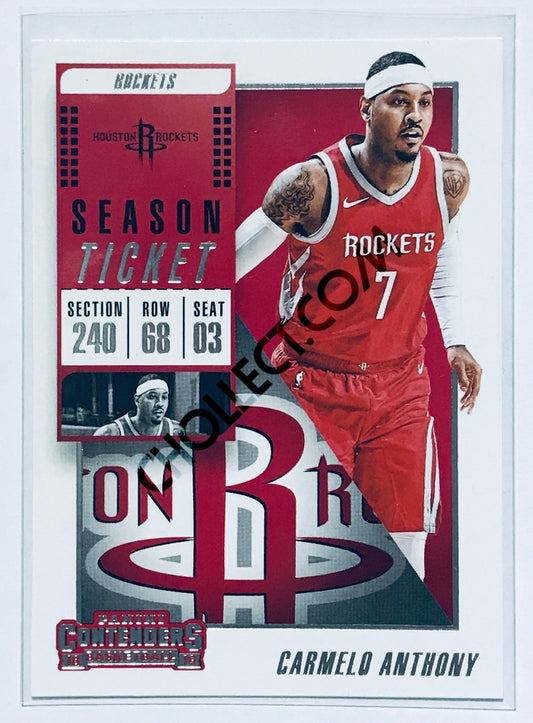 Carmelo Anthony - Houston Rockets 2018-19 Panini Contenders #48