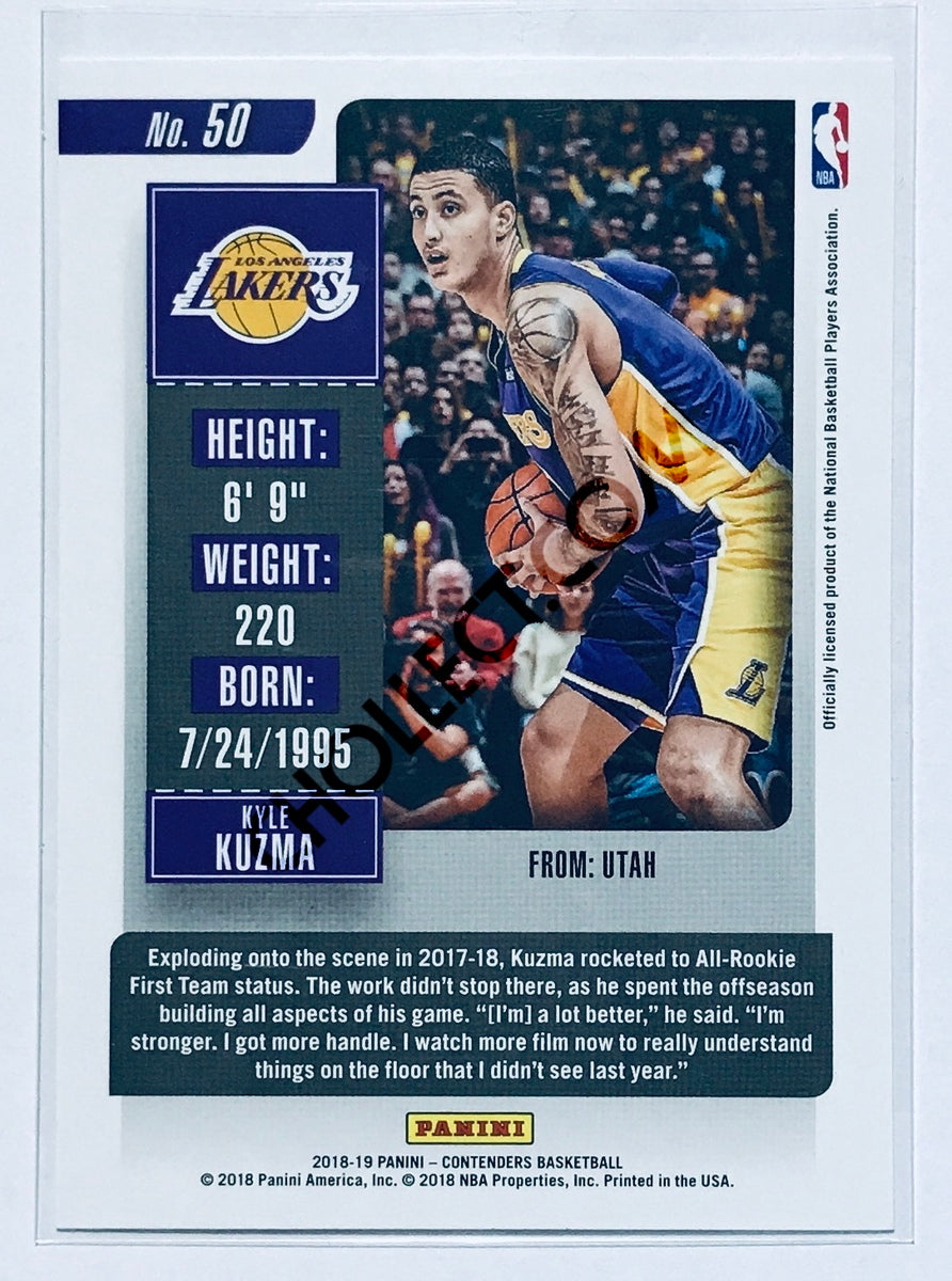 Kyle Kuzma - Los Angeles Lakers 2018-19 Panini Contenders #50