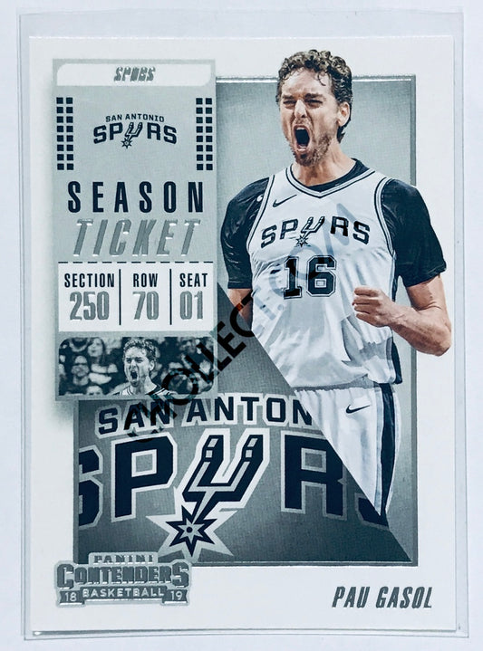 Pau Gasol - San Antonio Spurs 2018-19 Panini Contenders #67