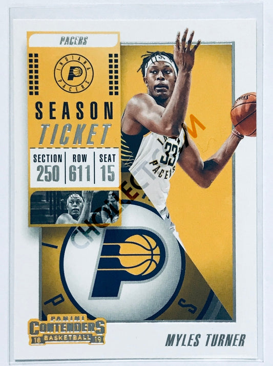 Myles Turner - Indiana Pacers 2018-19 Panini Contenders #68