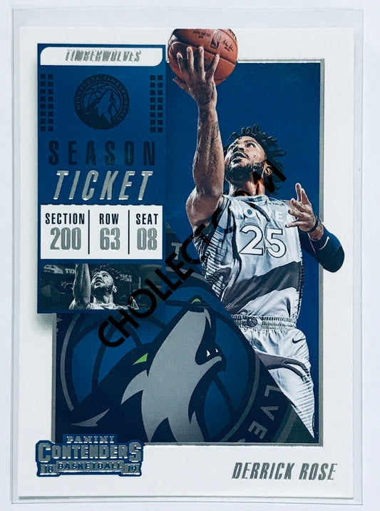 Derrick Rose - Minnesota Timberwolves 2018-19 Panini Contenders #71